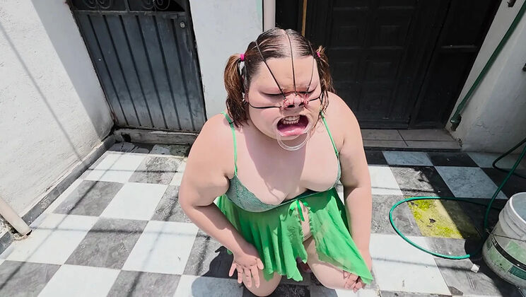 Neighbor’s Courtyard Anal Destruction and Humiliation for Me