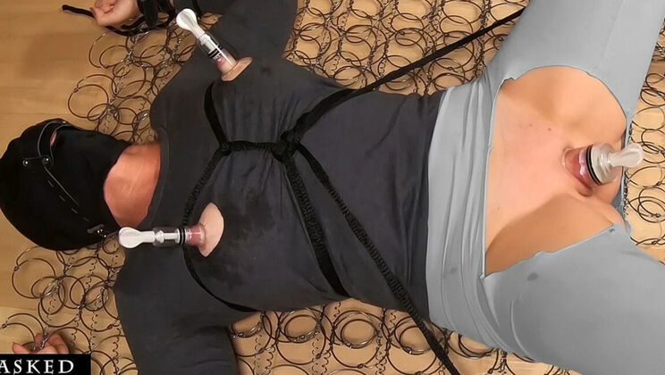 Tied Up Woman Begs Please Spank Me All Over Before You Make Me Cum - Pussy and Tits Punishment