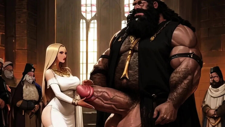 Big Black Warriors Ravage European Maidens in Medieval Castle