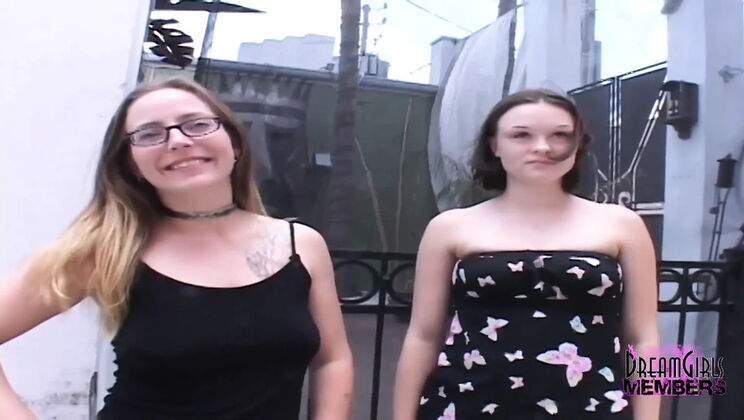 Kari and Rose Naked Flash and Dance
