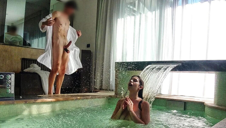 Pool surprise with my slut friend Elisabetta Zaffiro
