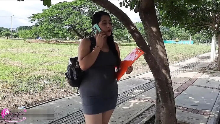 My tenant pays rent with her body and gets a big load on her pretty face
