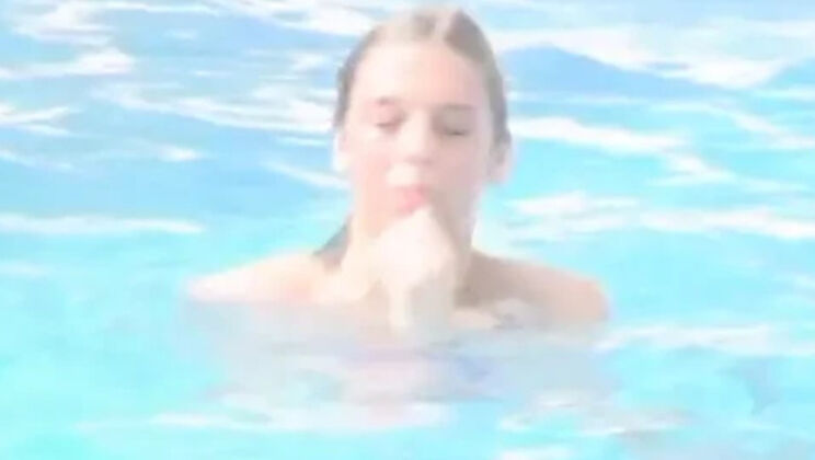 Hot Busty MILF Krystal De Boor Flashing in Swimming Pool