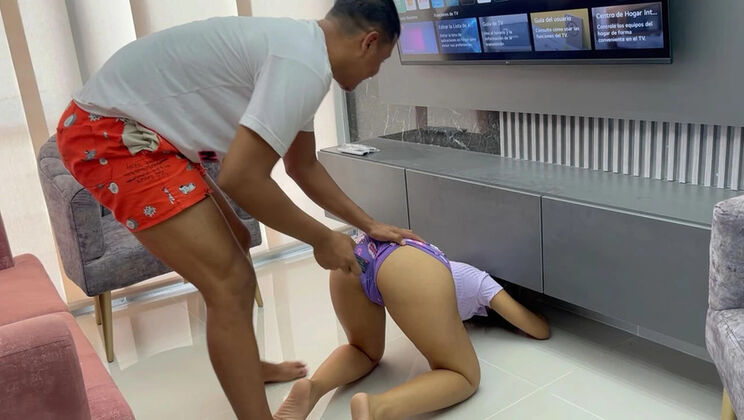 Stepbrother Teaches Me How to Fuck – Hard Rough Sex Until He Cums in My Pussy