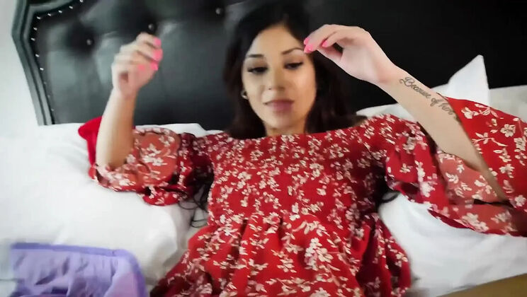 Stepdad Surprises Naughty Little Slut Eden Sin with His Massive Cock